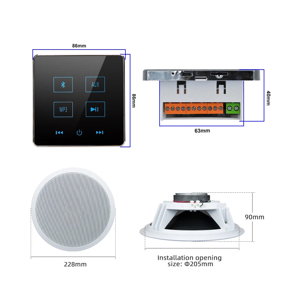 Bluetooth Amplificador De Parede 2 Canais