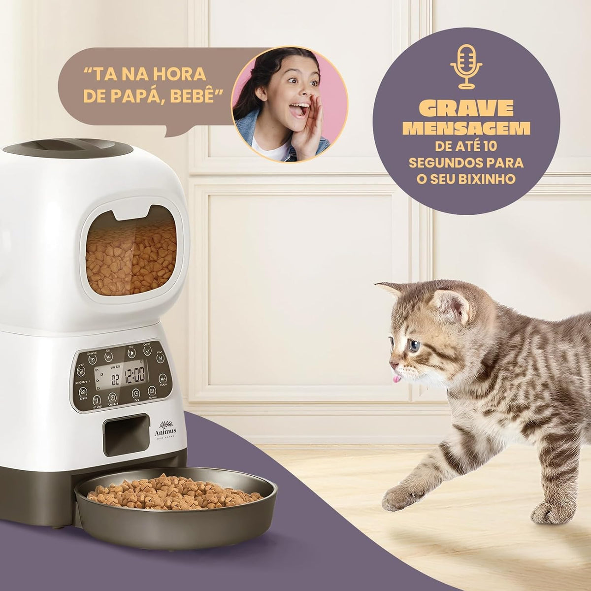 Alimentador Automático Cães Gatos Pets Programável