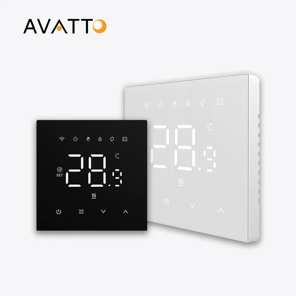 AVATTO-Termostato Elétrico Inteligente De Aquecimento De Piso De Água, Controlador De Temperatura para o Google Home, Alexa, Alice, Wi-Fi, 220V, Tuya