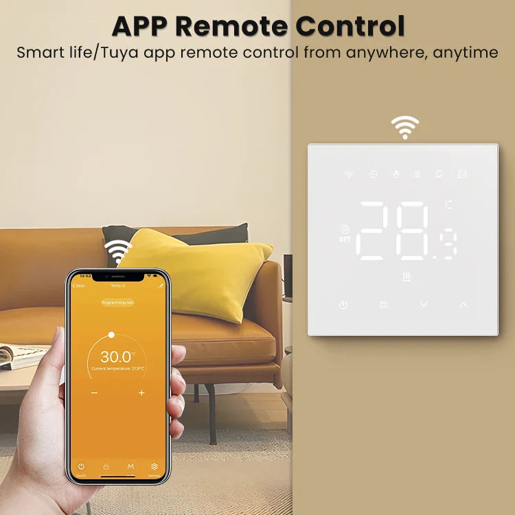 AVATTO-Termostato Elétrico Inteligente De Aquecimento De Piso De Água, Controlador De Temperatura para o Google Home, Alexa, Alice, Wi-Fi, 220V, Tuya